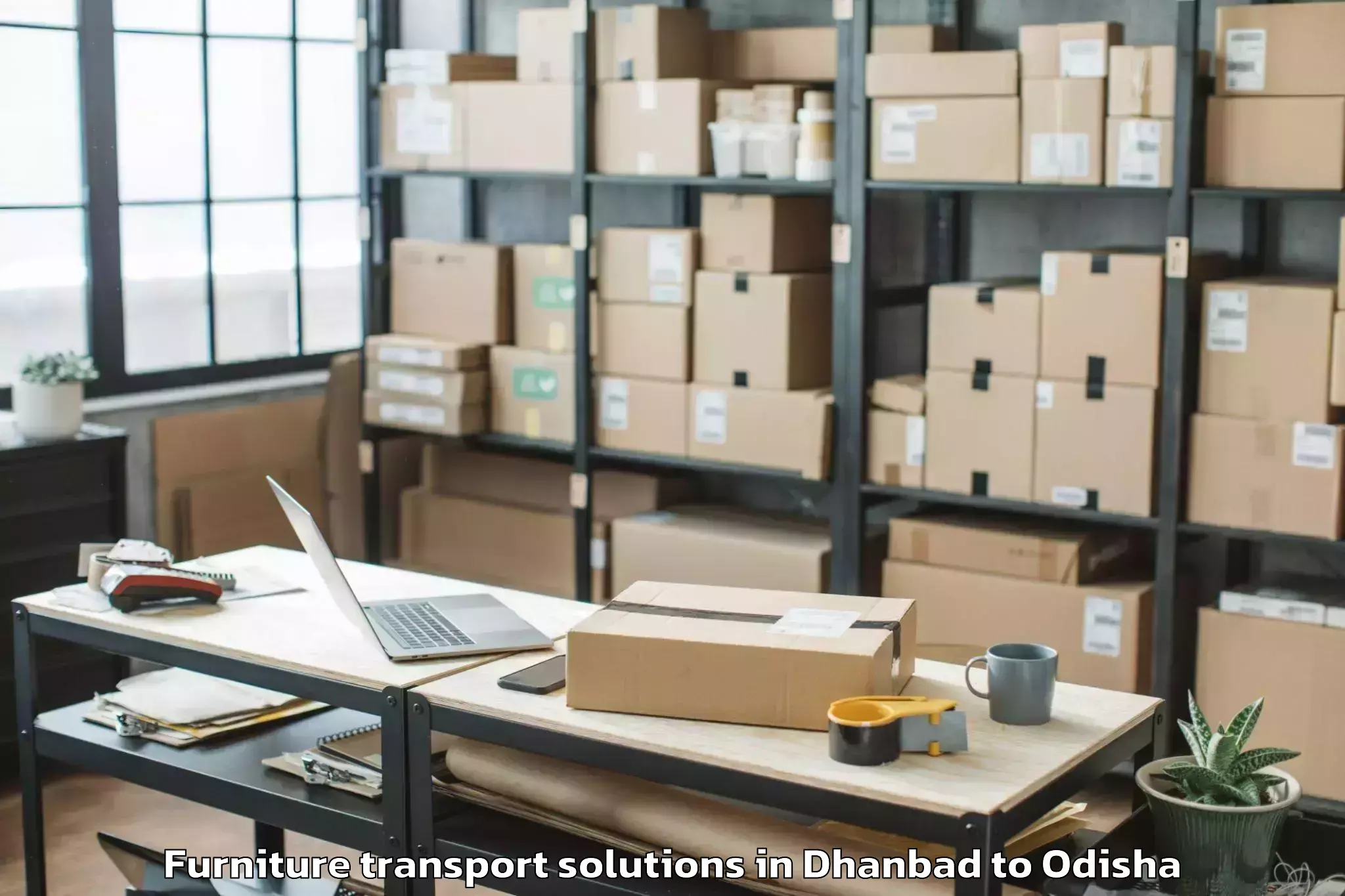 Affordable Dhanbad to Odagaon Furniture Transport Solutions